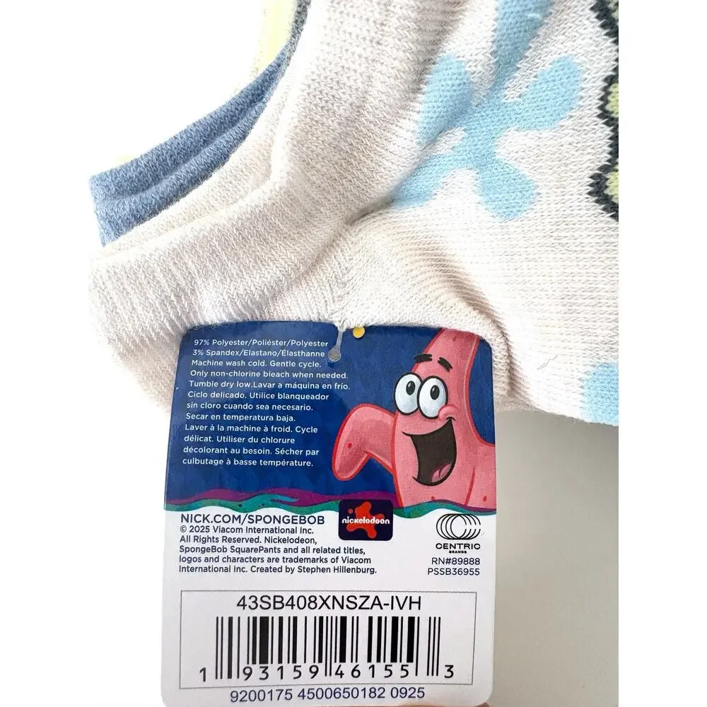 Spongebob Squarepants NWT Socks 9 Pairs